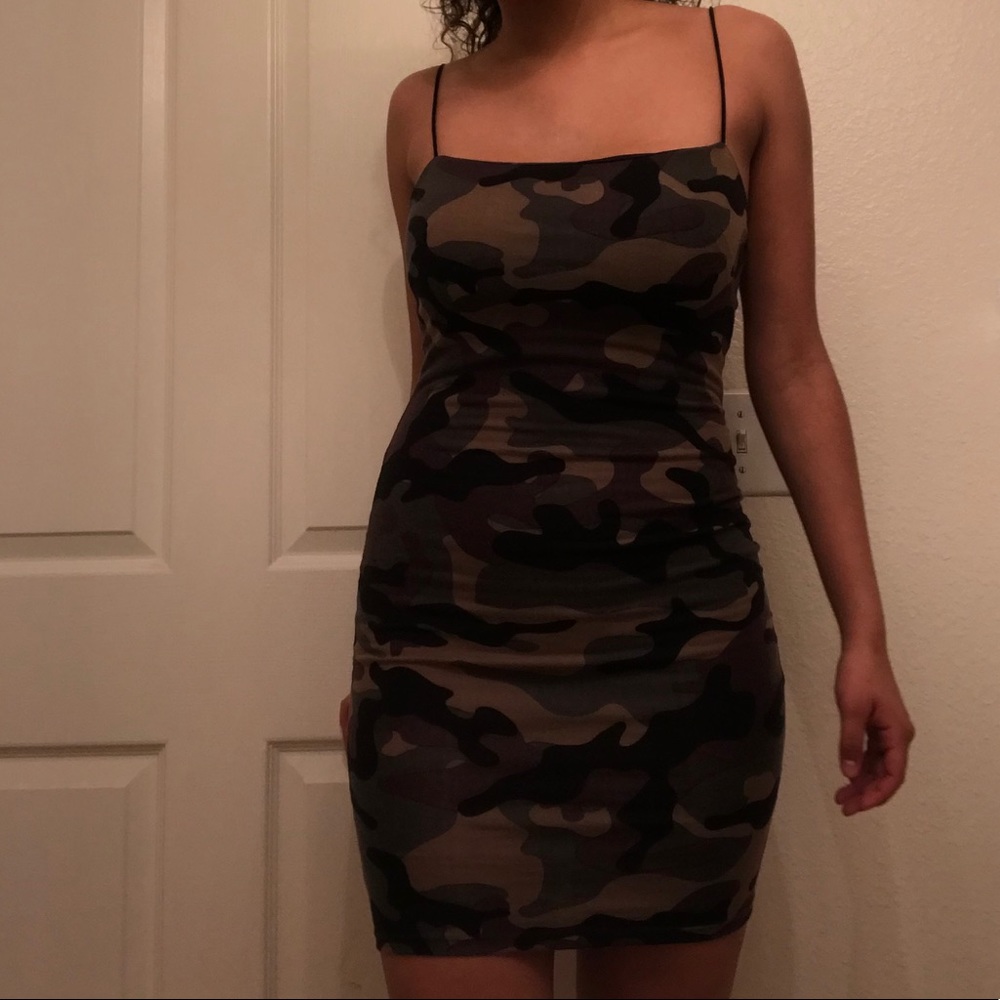Camo mini dress